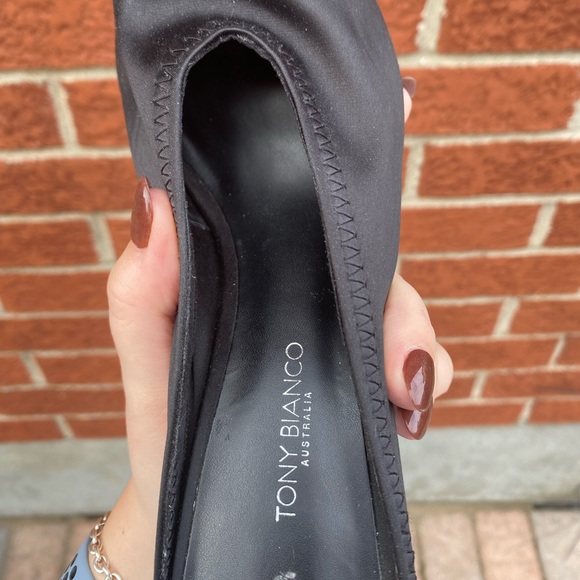 Tony Bianco Black Mules - Picture 3 of 5